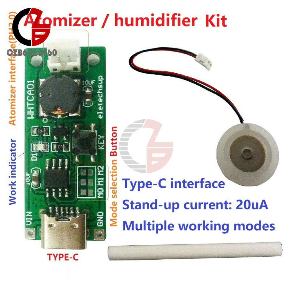 Mini Type-C Mini Humidifier Humidifier Controller Atomizer DIY Kit DC 3.7-5.5V