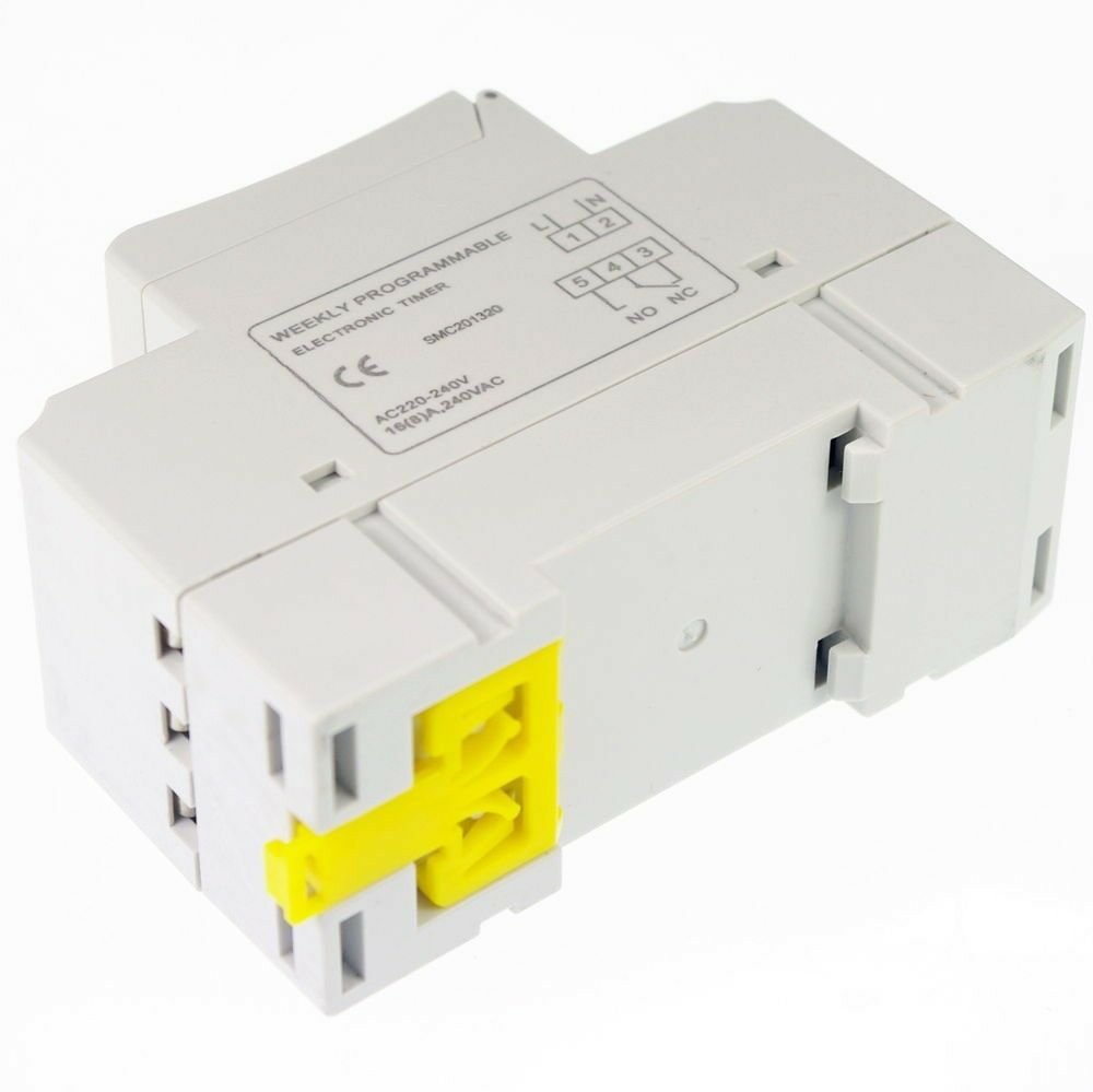 2pcs DIN RAIL DIGITAL PROGRAMMABLE WEEKLY TIMER Relay