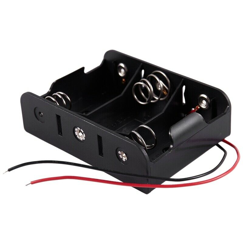 7.9" Wire Leads Black 3 x 1.5V C Battery Batteries Holder Case P7R7R7