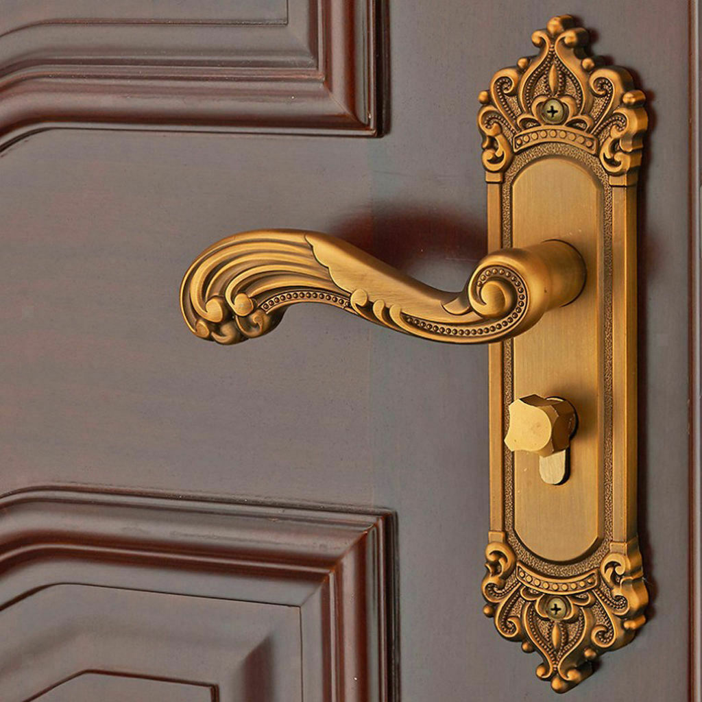 Door Handle Lock Zinc Alloy Interior Door Handle Kitchen Washroom Bathroom