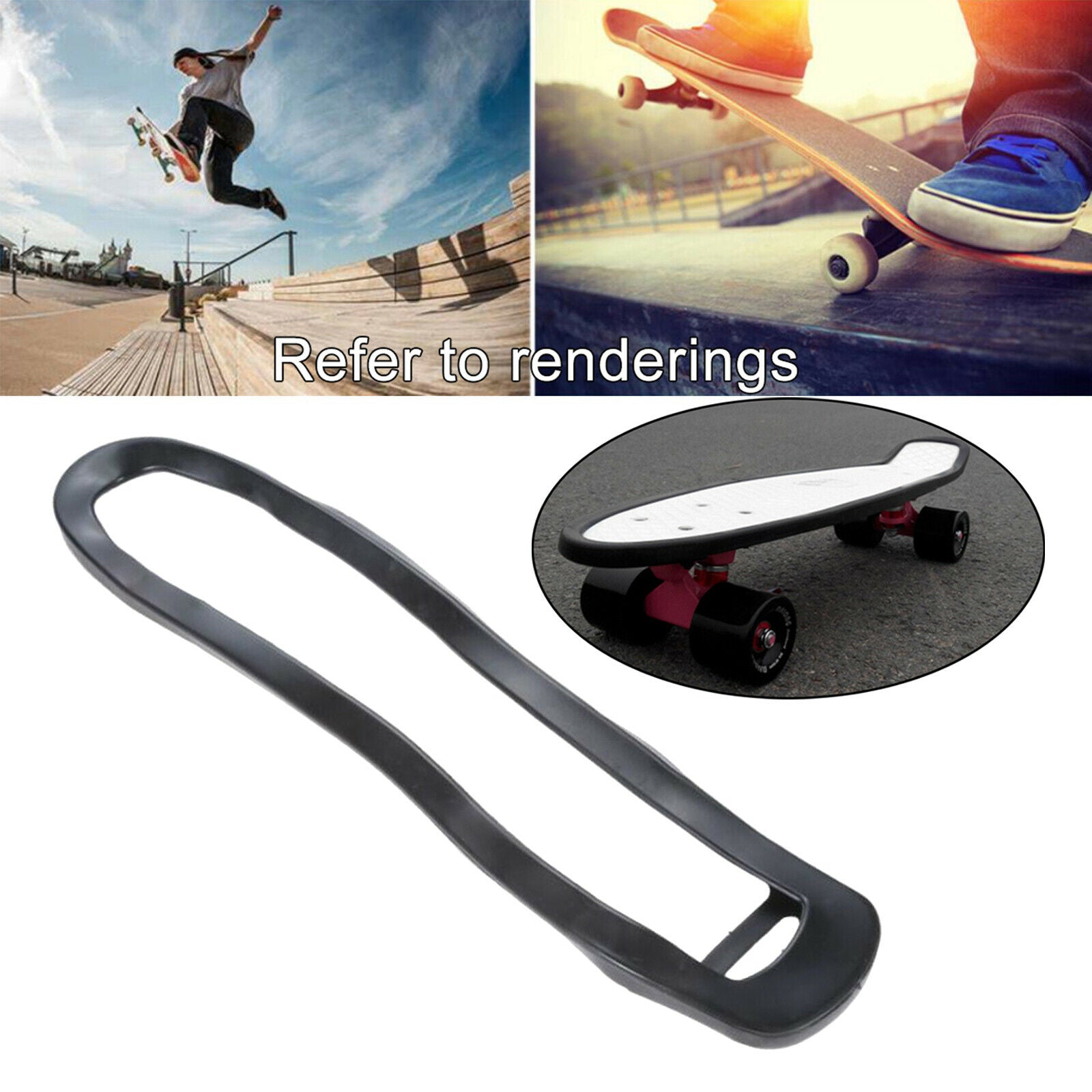 Skateboard Deck Guards Protector Protector Rubber Cover Protection for Kids