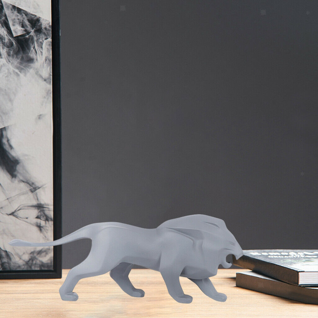 Lion Statue Abstract Lion King Animal Sculpture Craft Hotel Shelf Ornaments