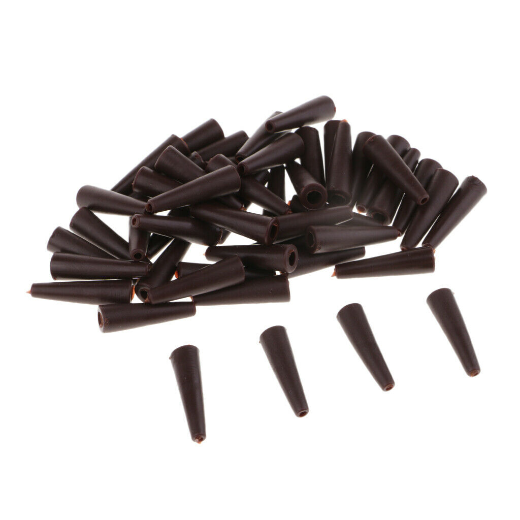 50 Pieces Carp Fishing Tail Rubber Tubes Cones For Saftey  20mm