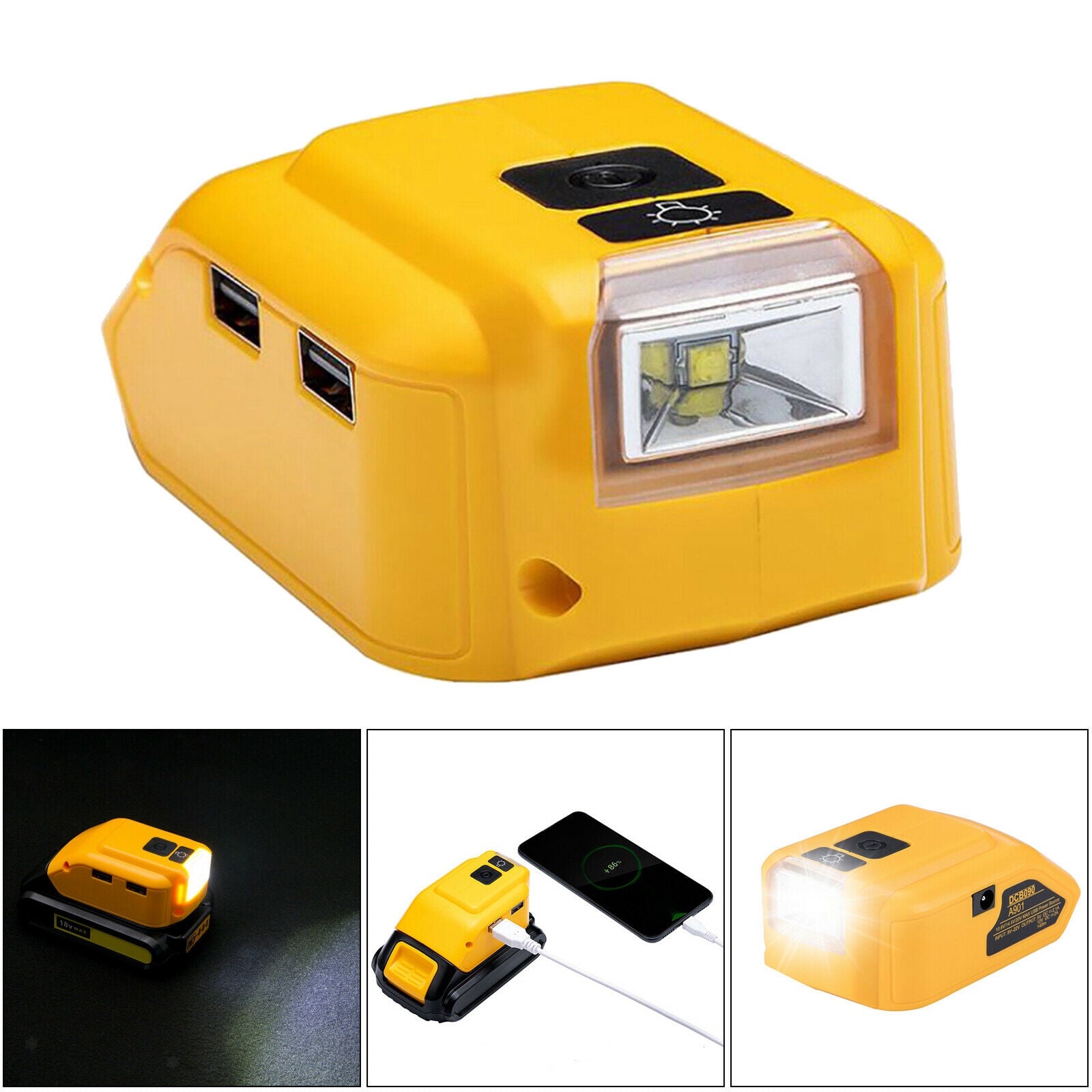 1pc DCB090 Dual USB Battery Charger for  Power Tools Convert Battery