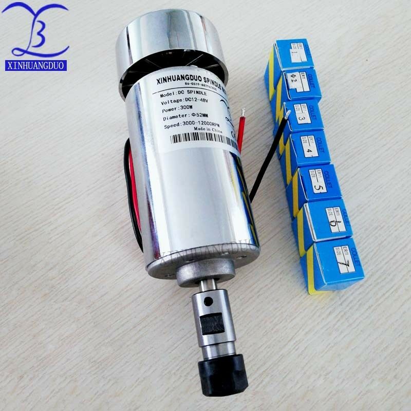 300w 3A air cold cnc engraving machine spindle DC motor +ER11 chuck (1mm-7mm)