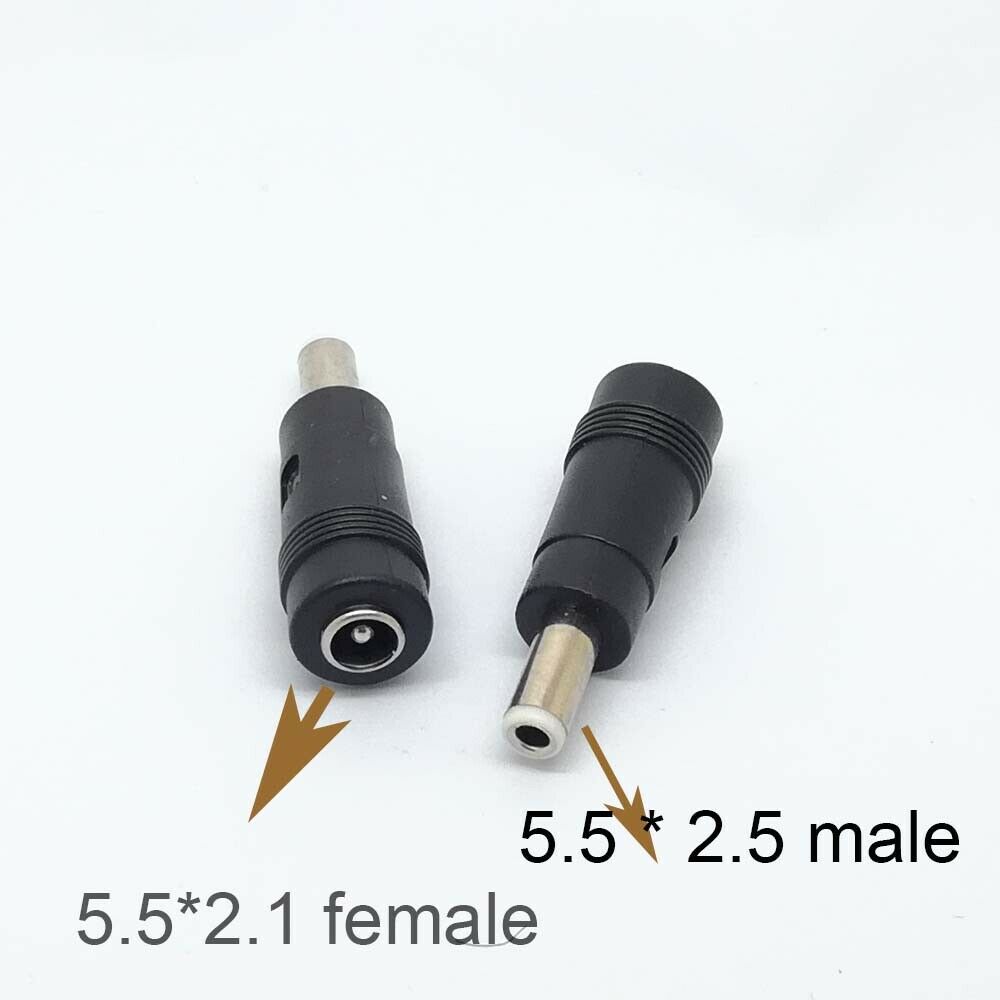 5.5mm x 2.5mm Male Plug to 5.5mm x 2.1mm female Jack DC Power Adapter_sx
