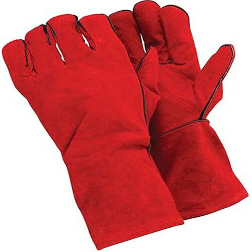 350 mm Welders Gauntlets Palm Wear-Resistant Thickness Gloves Welding Safety Diy