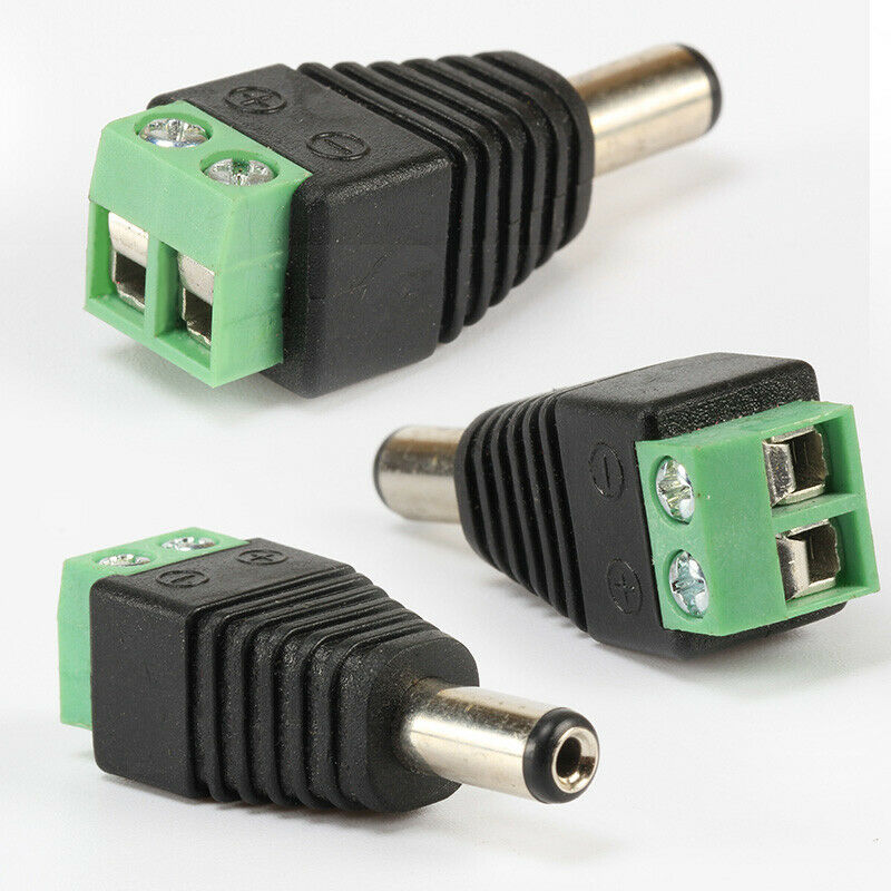 5.5*2.1mm DC Power To Plug Jack Connector - Male For CCTV Power Connector BNC