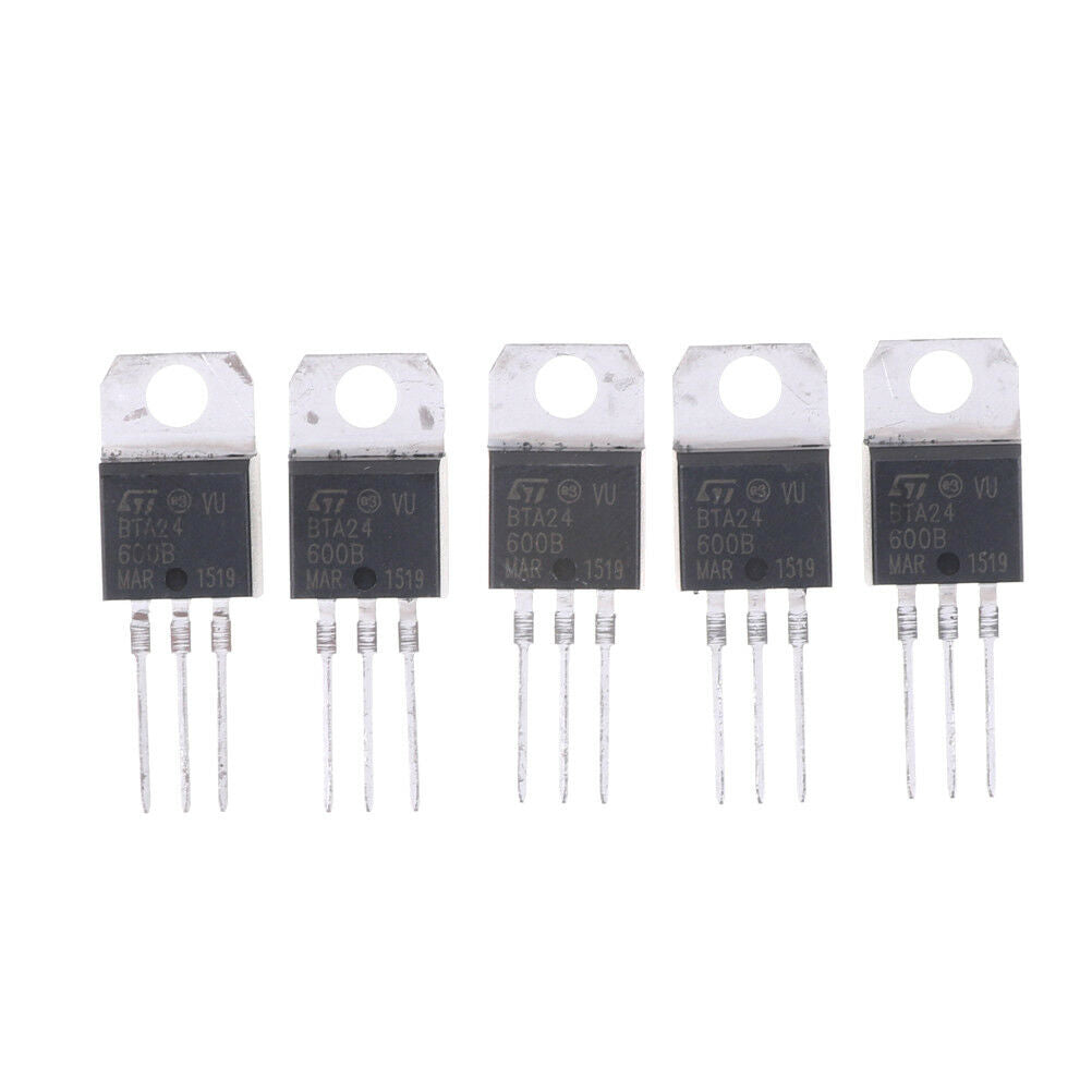 5Pcs BTA24-600B BTA24 TRIAC 600V 24A TO-220A.l8