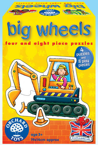 Orchard Toys 201 Big Wheels  Kids Childrens Toddler First Jigsaw Puzzle 3 Yrs +
