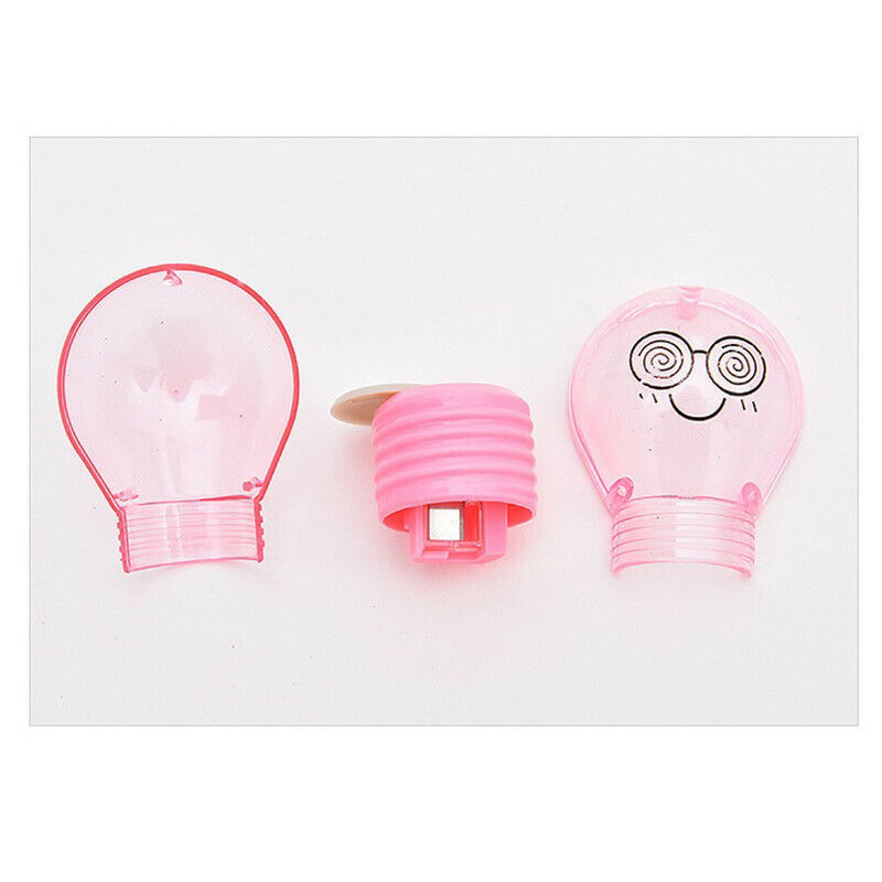 Bulb Pencil Sharpener Creative Plastic For Kids Gifts Stationery School Suppl Qx