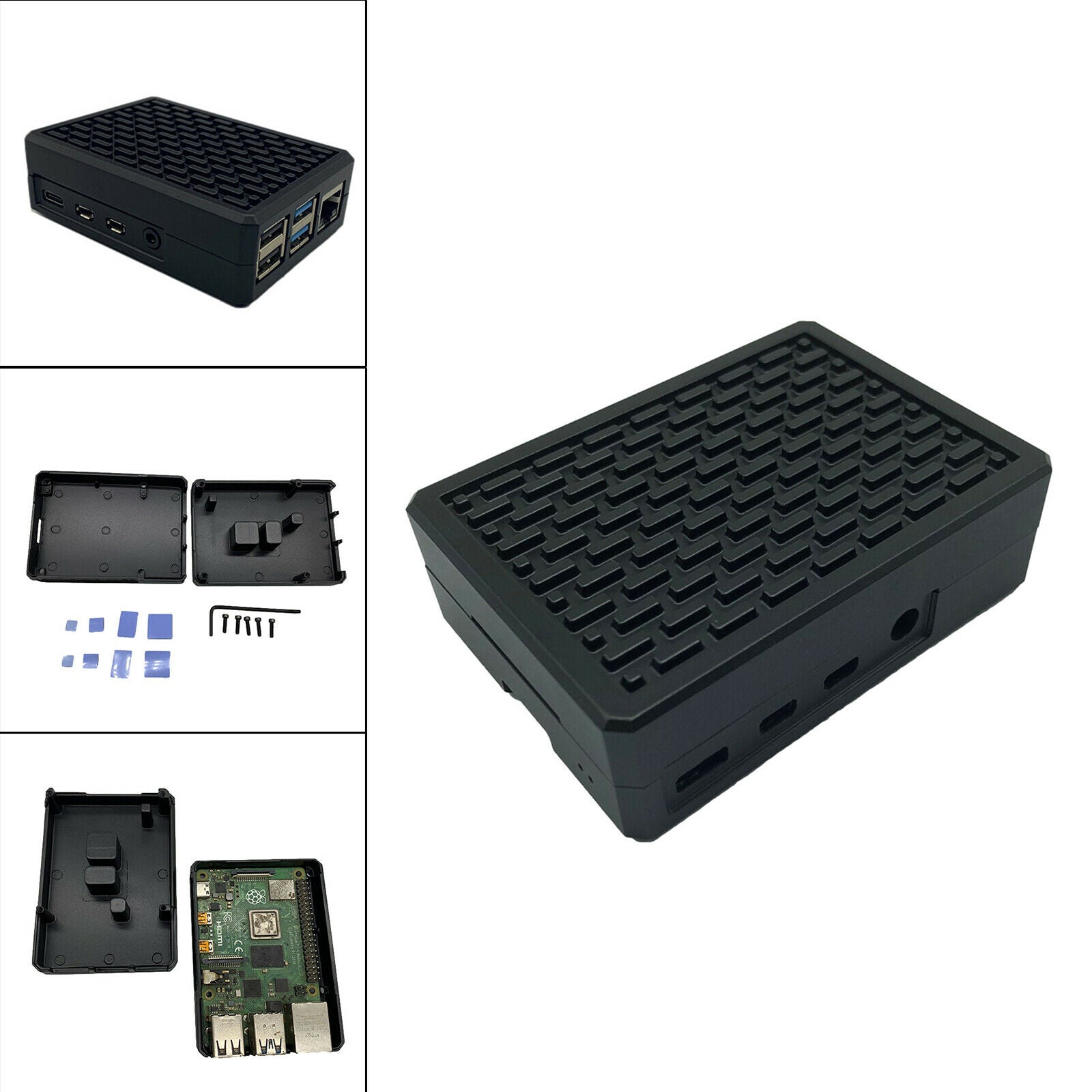 Motherboard Box Enclosure Electronic Components Heatsink for Raspberry Pi 4