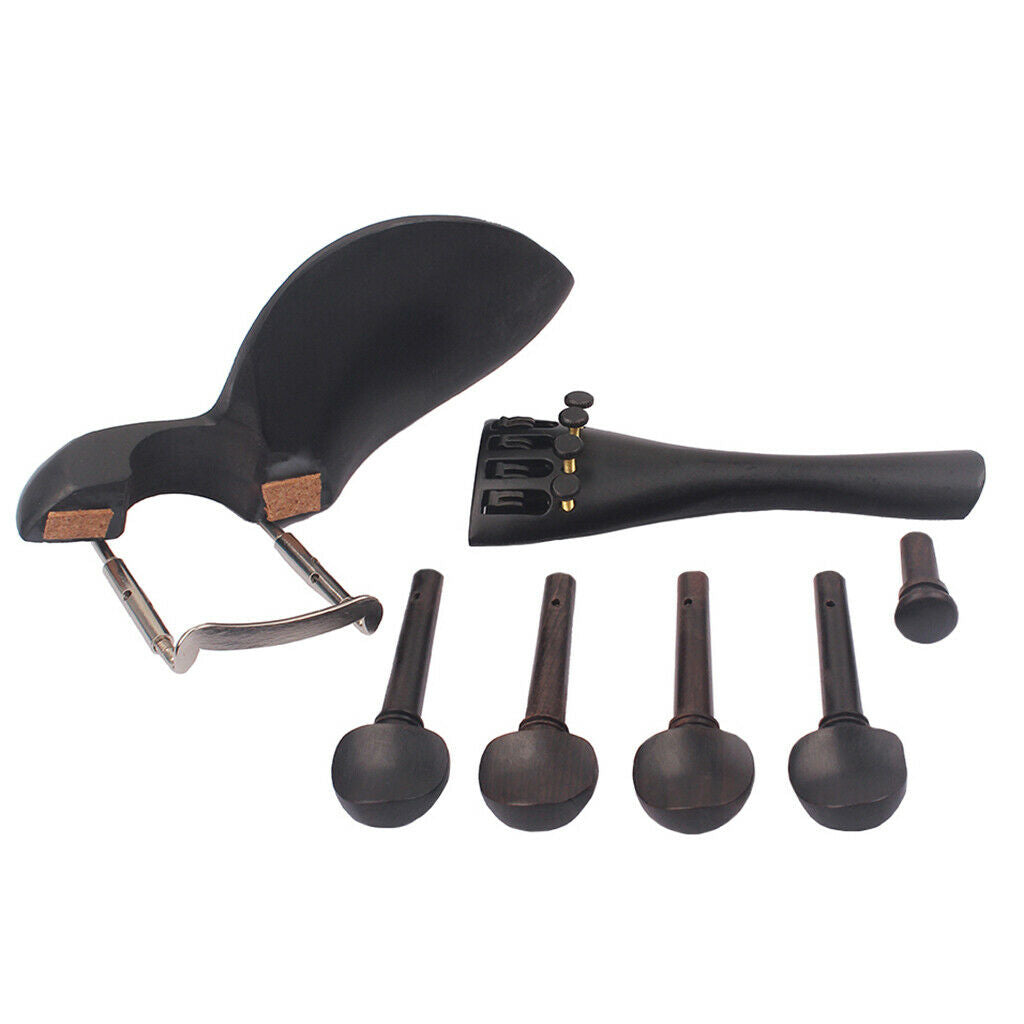 Violin Pieces Chin Rest + Pegs + Tailpiece + Mouthpiece + Tail Gut +