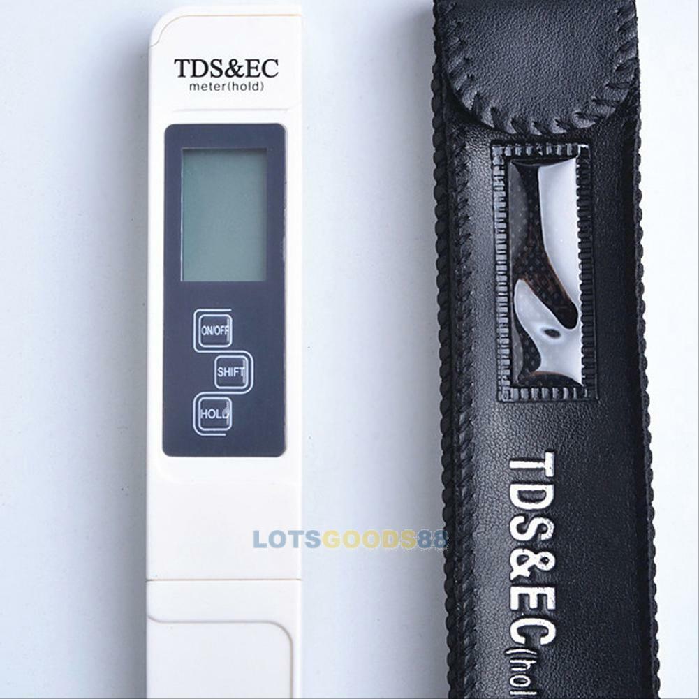 Digital PH Meter + LCD TDS EC Water Purity PPM Filter Hydroponic Pool Tester Pen