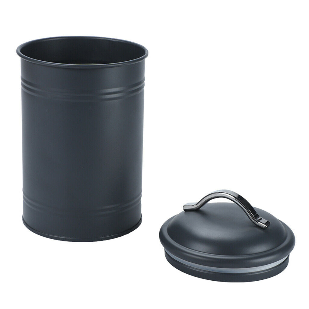 300ml Kitchen Tin Spice Spice Airtight Canister Rustic Style Black
