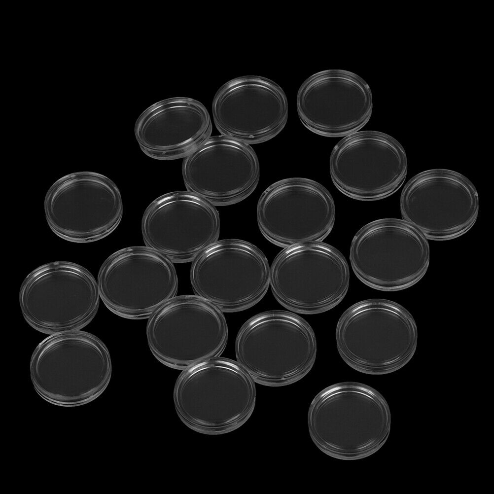 20pc18mm Applied Clear Round Cases Coin Storage Capsules Holder Round Pla.l8