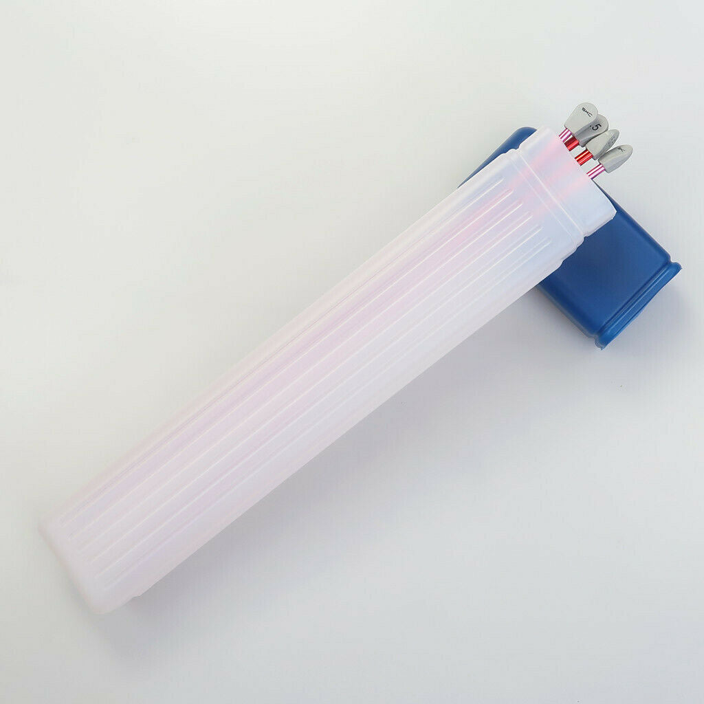 2pcs Plastic Knitting Needle Crochet Hook Tube Case Holder Storage Case