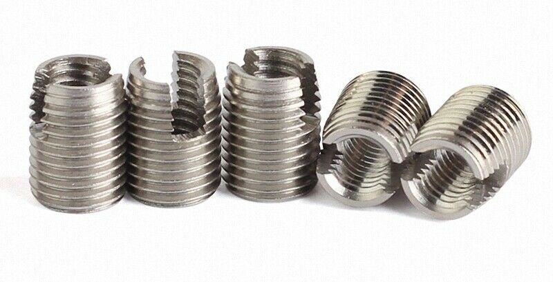 M18 x 2.5mm Stainless Steel Solid Insert Thread Repairing Metal Threads 2Pcs[M1]