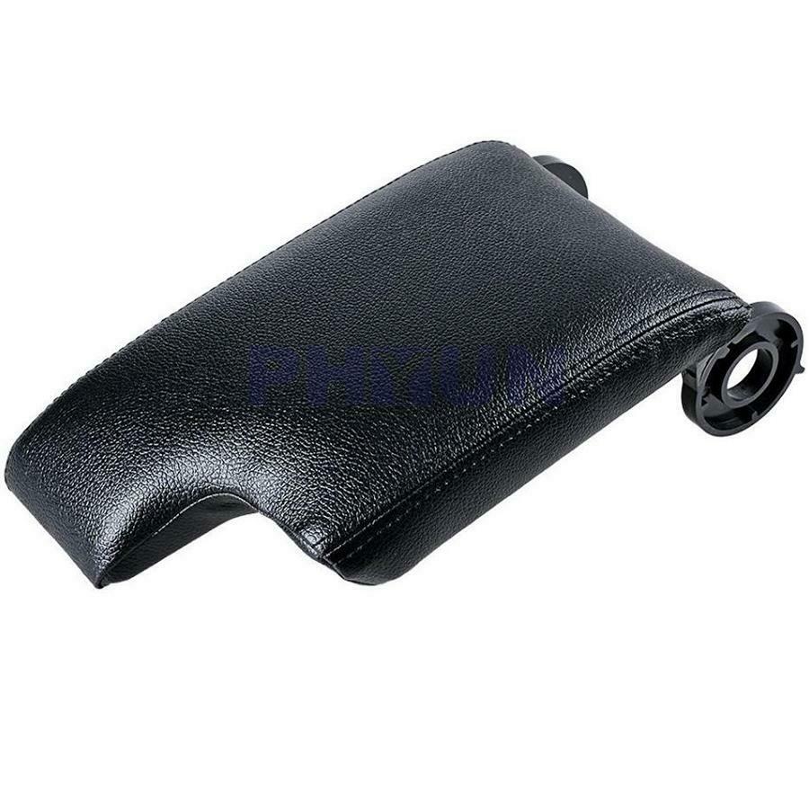 Black PU Leather Armrest Center Console Pad For BMW E46 3 Series 1999-2006