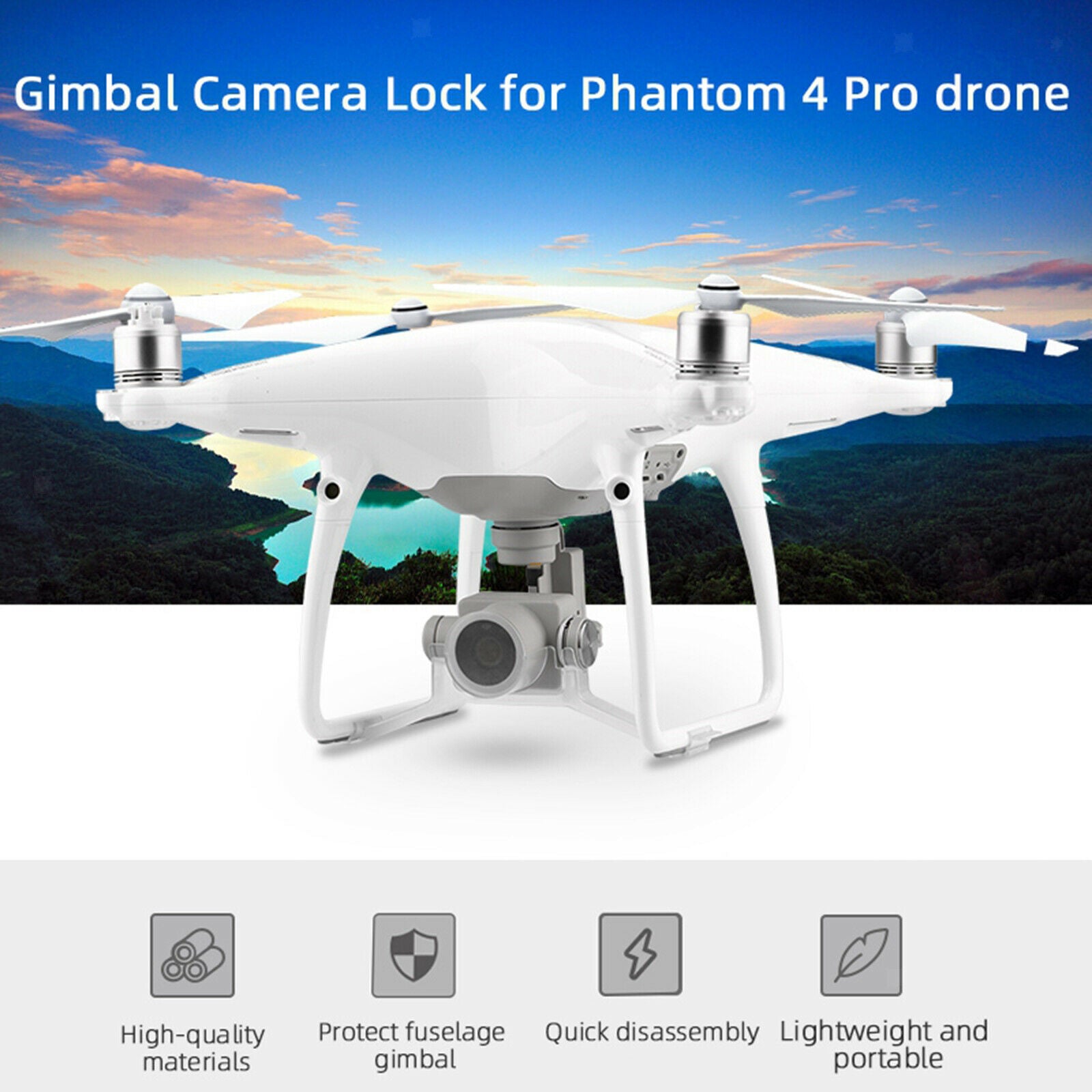 Portable Gimbal Lock Camera Cover Protection for DJI Phantom 4 Pro Perfect Match