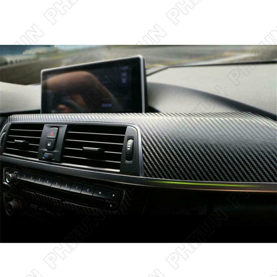 For 2005-12 BMW 3 Series E90 E92 E93 LHD Interior Glossy Carbon Fiber Wrap Trim
