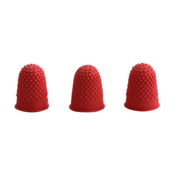Qty 5 Quality Rubber red Thimblettes Thimble Finger Grips for Money, Paper etc