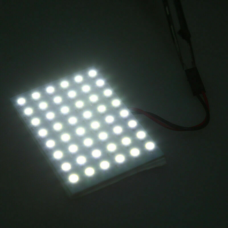 Car Interior T10 BA9S Lights Panel 48 LED Dome Bulbs Lamp Adapter 12V White Auto