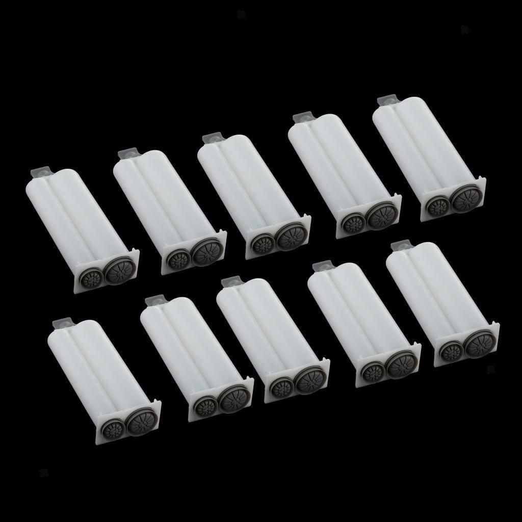 10 lot Plastic Transparent AB Glue Syringes Indutrial 50ml 2: 1 Barrel