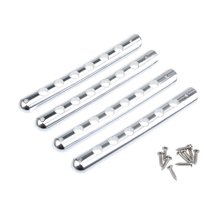 4X Sliver Door Handle Bar Moulding Cover Aluminum Trim Fit JEEP Wrangler 2007-17