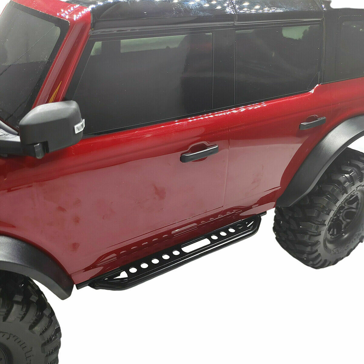 Side Steel Sliders Metal Pedals for 1/10 Traxxas TRX4 2021 Ford Bronco RC Car