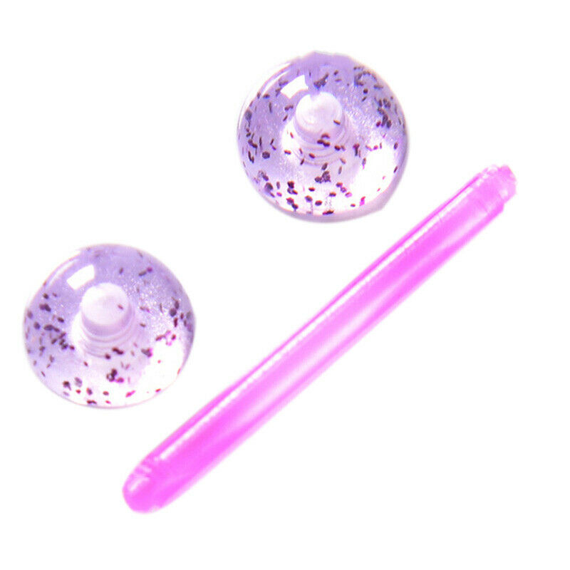 5Pcs/Set Mixed Acrylic Ball Barbell Soft Bar Tongue Ring Studs Body Pierc.l8