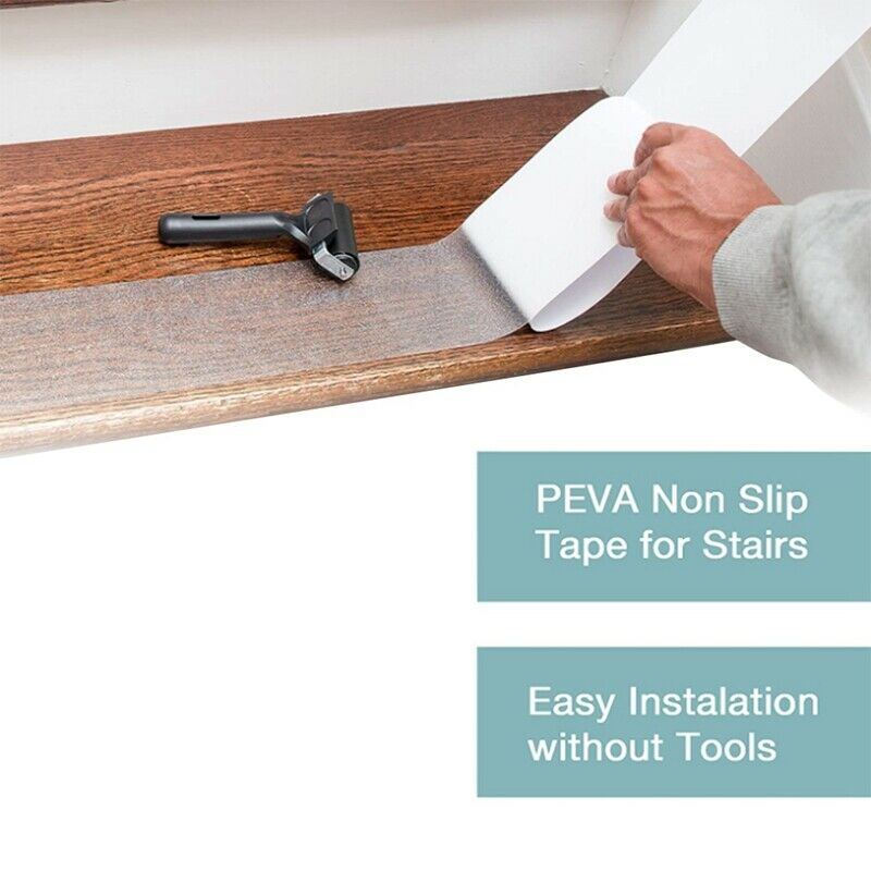 Pet Stair Anti-Slip Stickers, Non-Skid Clear Floor Tape,Clear Stair Treads CL4V9