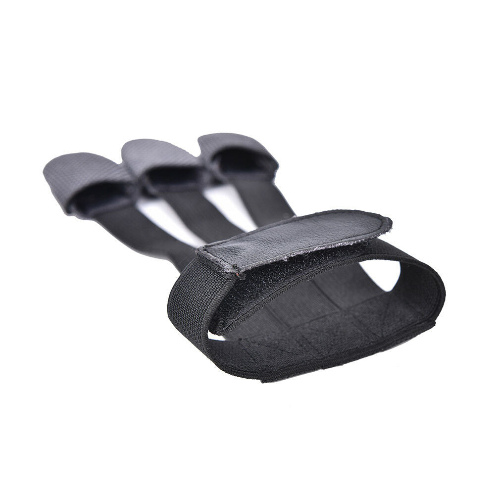 Archery Finger Protect Glove 3 Finger Pull Bow Arrow Shooting Gloves  FhJ.l8
