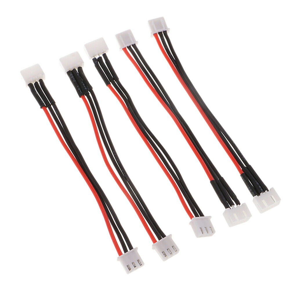 5x 2S(7.4V) Li-ion Lithium Lipo Battery Balance Charger Cable Lead Adapter