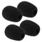 4pack Ball-type Mic Soft Sponge Windshield Foam Protect Cover Shield Black