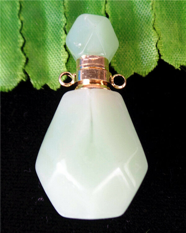 35x19x14mm Synthetic Green Aventurine Facet Perfume Bottle Pendant Bead HL78255