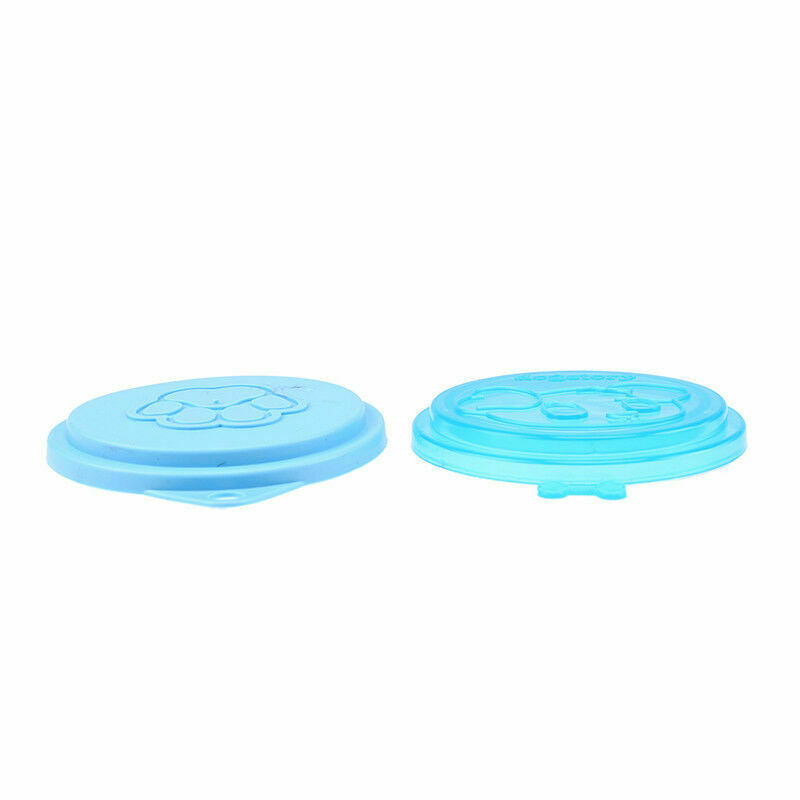 2 PCS Pet Food Jar Cover Dog Cat Silicone Plastic  Lid Storage Cap Reusable