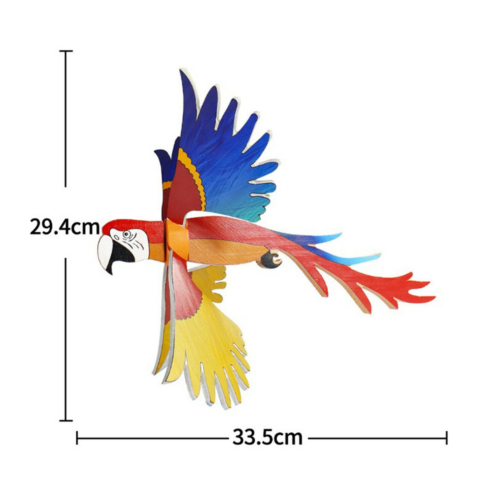 Cute Red Parrot Garden Wind Spinner Garden Bird Ornament Windmill Decoration