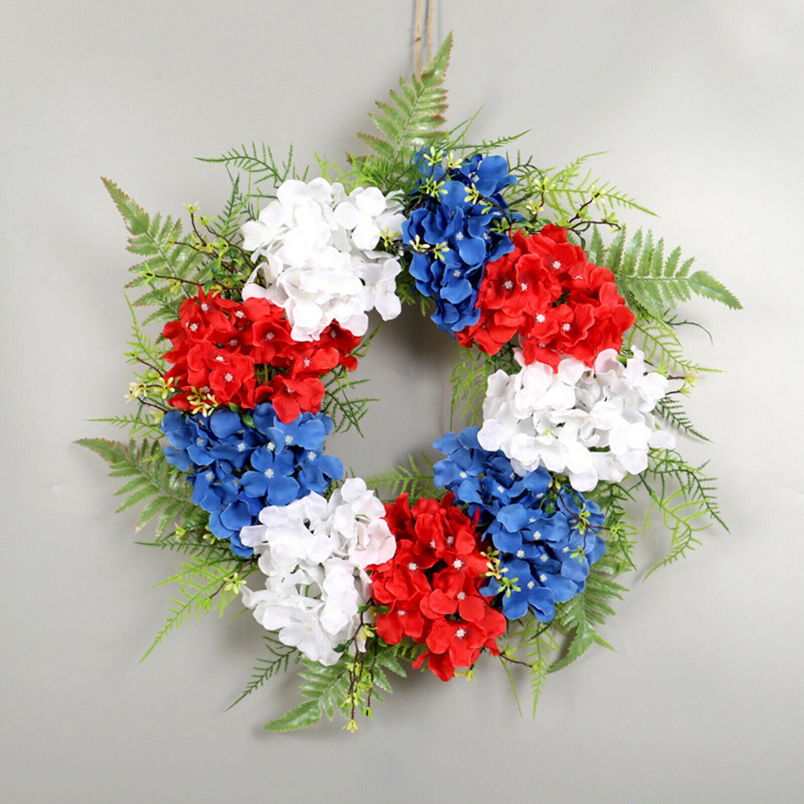 17.7inch American Wreath Flower Garland Independence Day Front Door Hanging