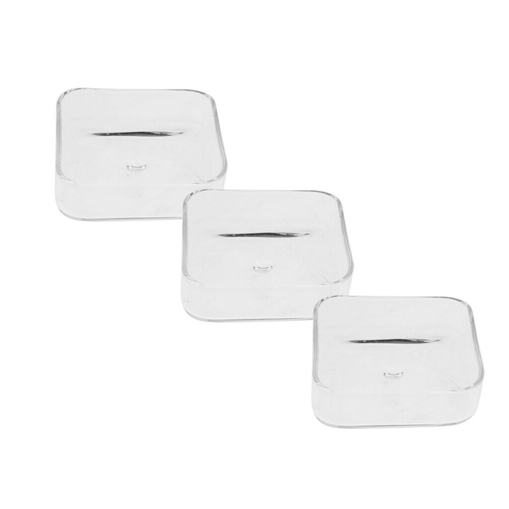 3 Pcs Aquarium Fish Tank Shrimp Feeding Food Dish Feeder Container Square