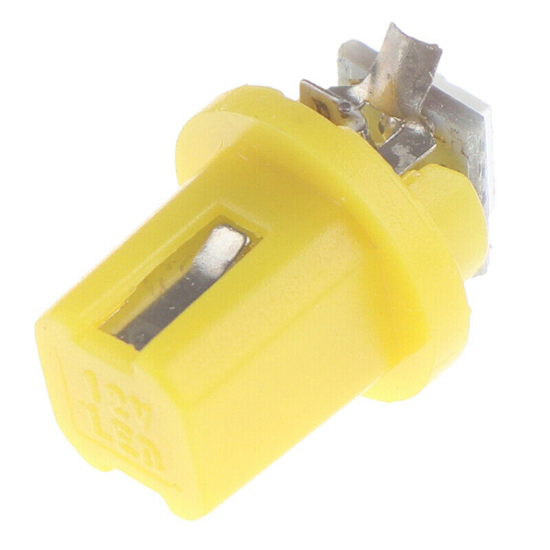 10x Car T5 B8.5D 5050 Dashboard Instrument Speed LED Light Bulb Lamp 12V YelY1