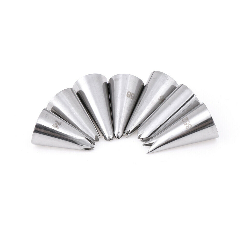 7pcs Leaves Nozzle StainlessSteel Icing Piping Nozzle Pastry Tips Pastry Tool XC