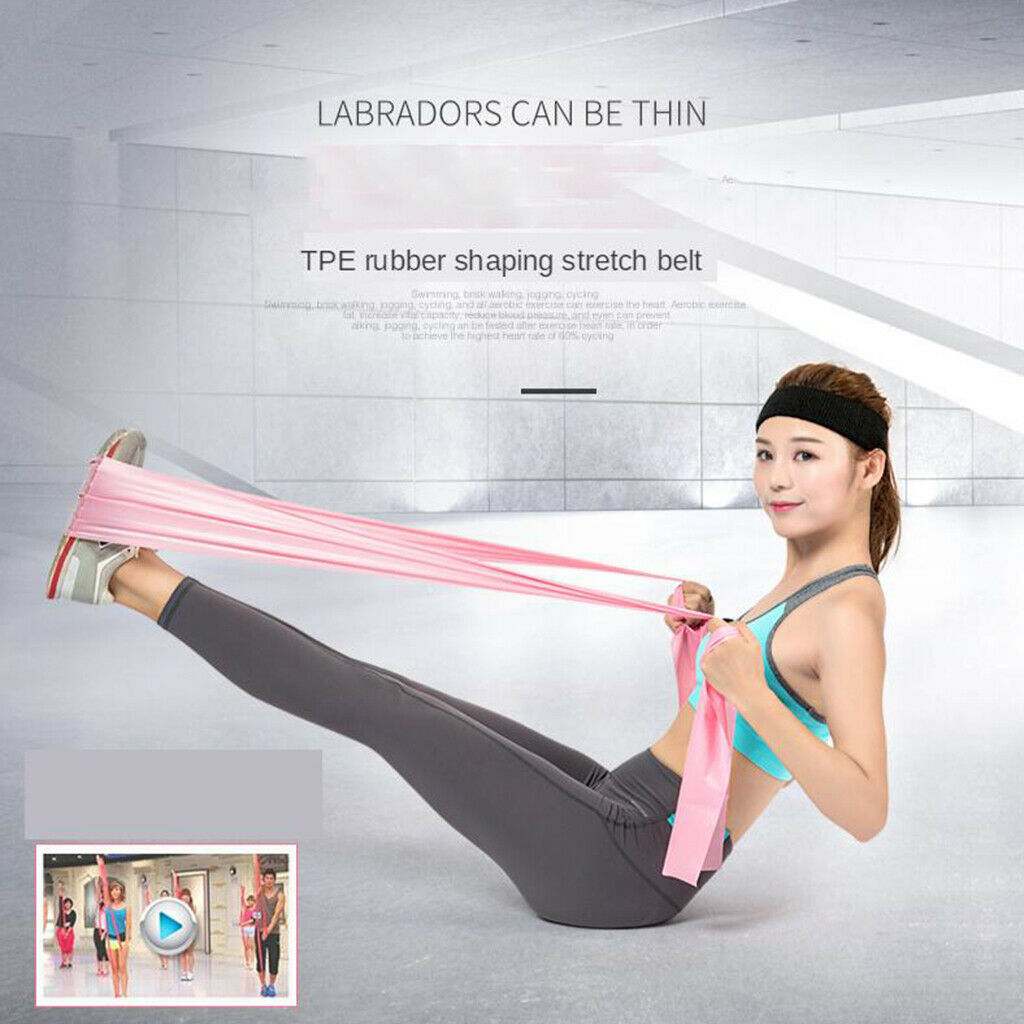 12 Pieces Elastic Exercise Bands Set Foam Handles Workout Bands Yoga Fitness