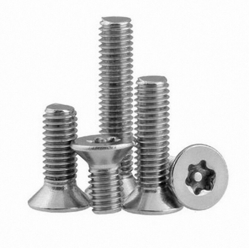 96Pcs M2 M3 M4 M5 M6 Stainless Security Anti Theft Flat Head Torx Screws Bolts