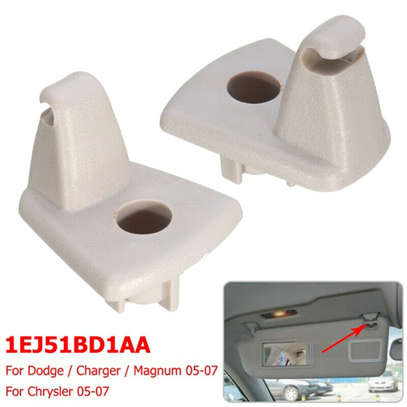 2Pcs Sun Visor Clips Hook Holder For Chrysler Dodge Charger 06-07 Magnum 05-0 SJ