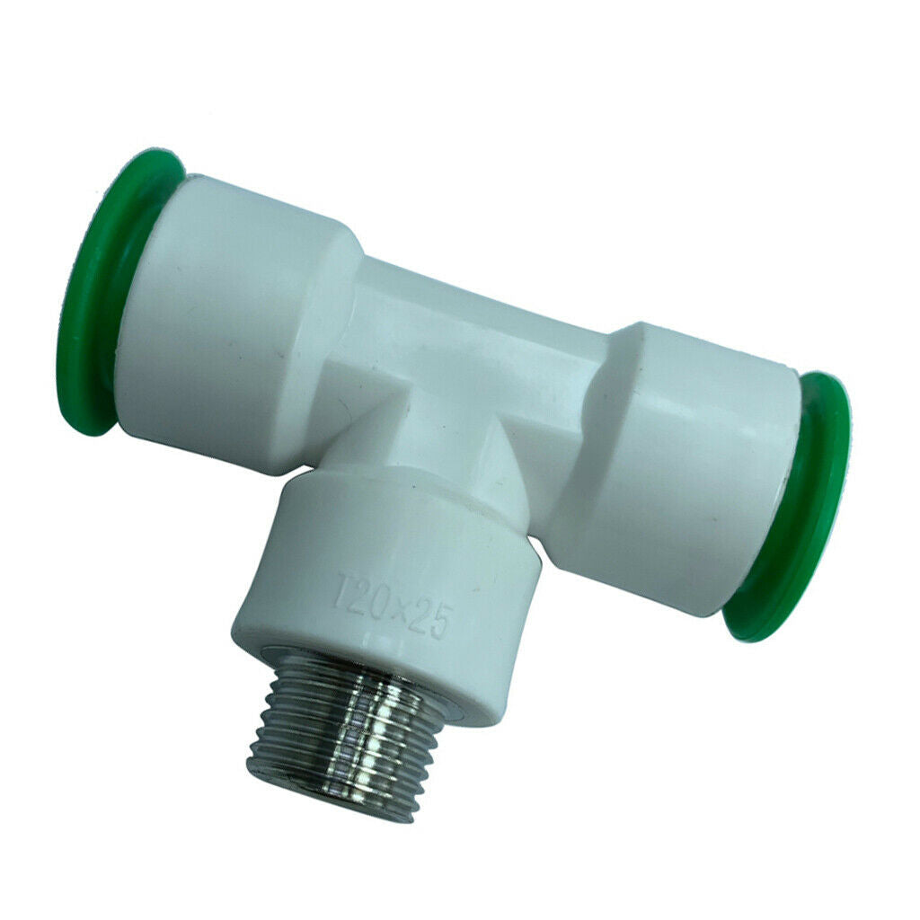 1/2" 25mm PPR Tube Fittings Quick Connector Tee Adapter Water Pipe Parts
