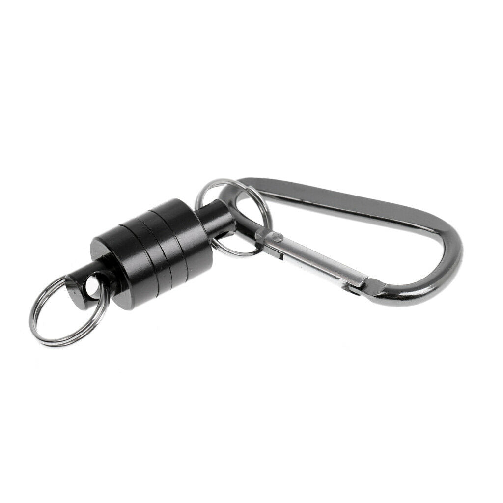 2 Pieces Magnetic Release Clip Landing Net Holder Fly Fishing Tool Gray