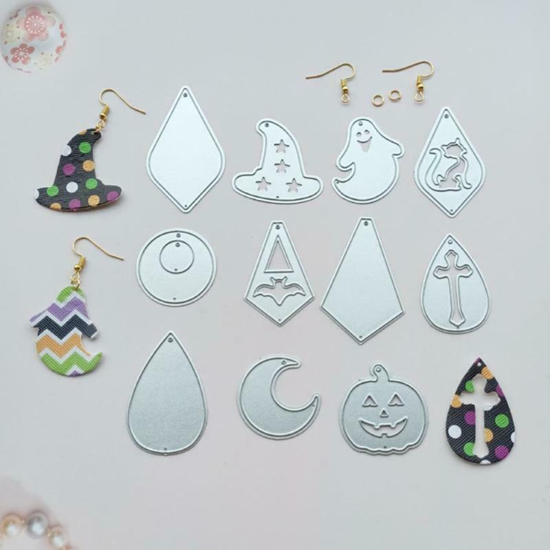 Halloween Cutting Die Stencil Set Embossing Script Stencils for DIY Party Decor