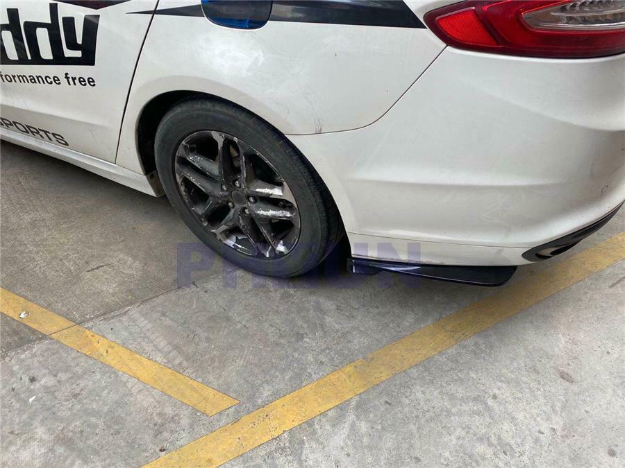 Pair Car Rear Bumper Shovels Splitter Diffuser Valence Spoiler Carbon Fiber Look