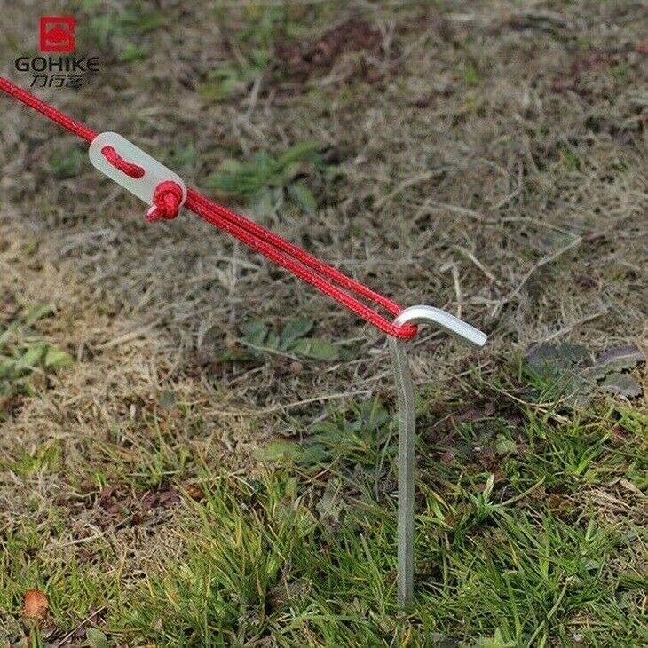 4PC Tent Floor Nail Aluminum Alloy Hexagonal Question Mark Floor Nail 18CM S